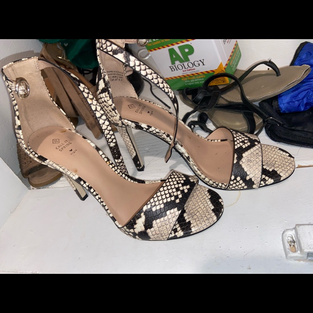Call it Spring Snake Print Heels - Picture 2 of 3